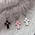 Y2K Gothic Grunge Cross Pendant Necklace Cyberpunk Aesthetic Jewelry